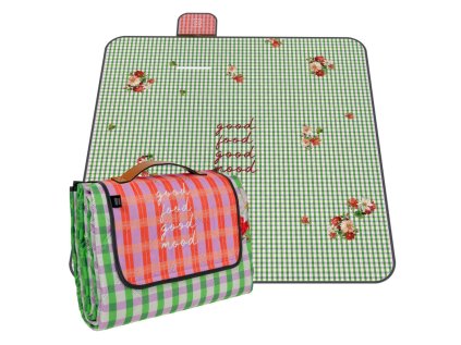 velka piknikova deka perletti travel vichy floreale 200x200cm 13158