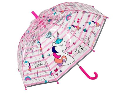 detsky reflexny transparentny dazdnik perletti kids unicorn 15659