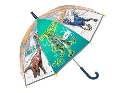 detsky reflexny transparentny dazdnik perletti cool kids dinosaur 15653