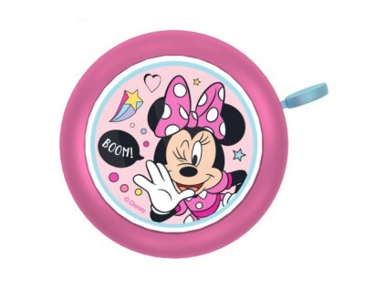 SEVEN Zvonek na kolo Minnie Boom kovový Kov, Plast, průměr 5 cm