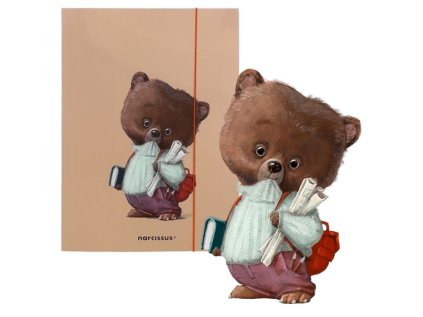 Desky s gumou A4 CUTE Medvěd