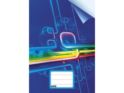 sešit 440, A4, 40 listů, bez linek, modrý