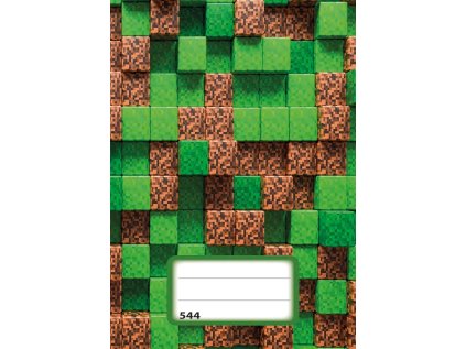 sešit 544, A5, 40 listů, linkovaný 8 mm, motiv Pixel Cubes