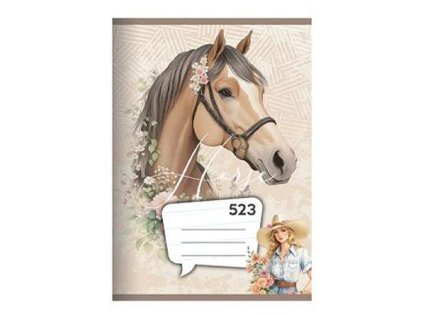 Školní sešit A5 523 Horse dívka a kůň linkovaný