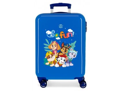 Luxusní dětský ABS cestovní kufr PAW PATROL Blue, 55x38x20cm, 34L, 2191724