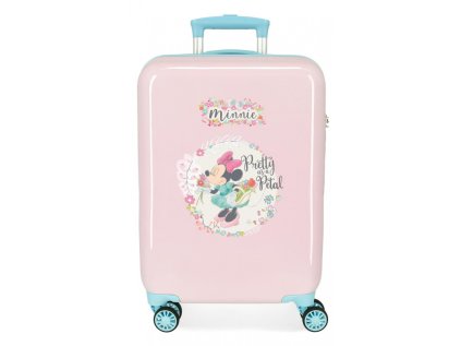 Luxusní dětský ABS cestovní kufr MINNIE MOUSE Florals, 55x38x20cm, 34L, 2411721