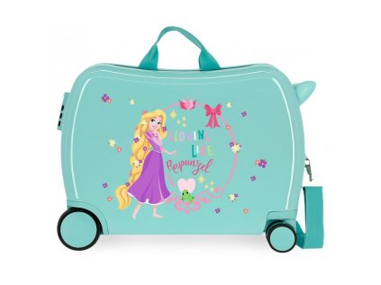 Dětský cestovní kufr na kolečkách / odrážedlo PRINCESS Rapunzel, 34L, 4489823
