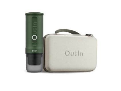 Outin Nano Portable Espresso Machine - Forest Green + cestovní obal
