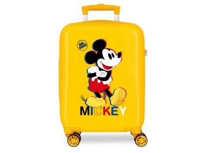 luxusny detsky abs cestovny kufor mickey mouse 3d ochre 50x33x20cm 28l 2921322