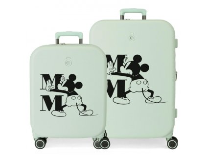 sada luxusnych abs cestovnych kufrov mickey mouse happines verde 70cm 55cm 3669524