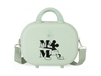 abs cestovny kozmeticky kufrik mickey mouse happines verde 21x29x15cm 9l 3663924