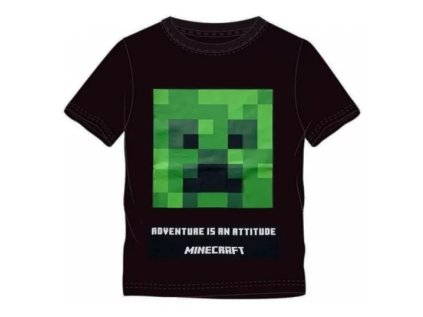 CHLAPECKÉ TRIČKO MINECRAFT černé (Velikost 140)