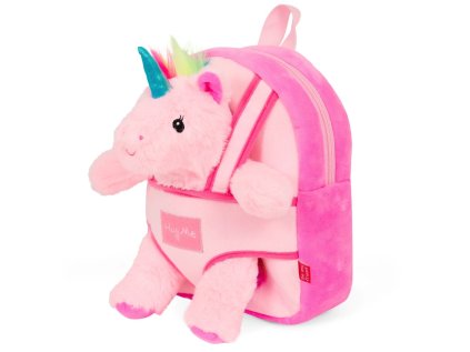 detsky plysovy batoh s odnimatelnou hrackou perletti toys unicorn 13085
