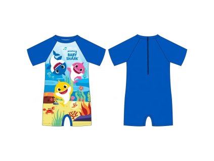Plavkový overal s UV ochranou BABY SHARK (Velikost 4 roky (104cm))