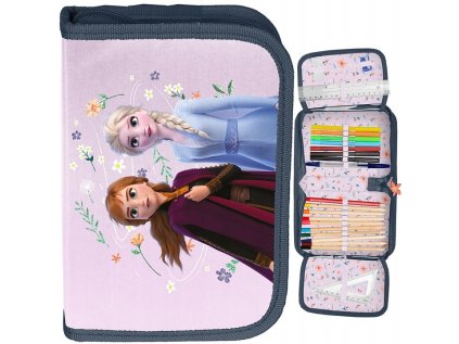 SKOLNI PENAL S VYBAVENIM DVOUKLOPOVY FROZEN LEDOVE KRALOVSTVI ANNA A ELSA