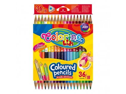 Trojhranné pastelky dvoubarevné Colorino 36 barev > varianta 03-18-36 trojhranné