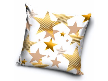 43354 dekoracni polstarek zlate hvezdy pnl241253