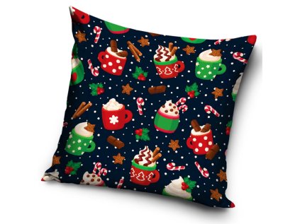 43402 dekoracni polstarek vanocni horka cokolada