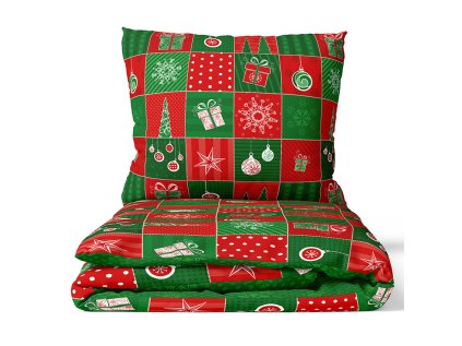 43840 7 bavlnene povleceni vanocni patchwork 140x200 slozene rot244014 tip