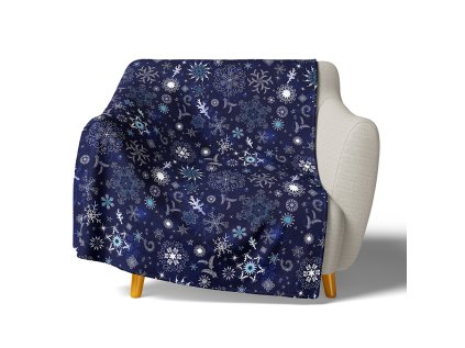 43891 1 mikroplysova deka ledove vlocky na kresle