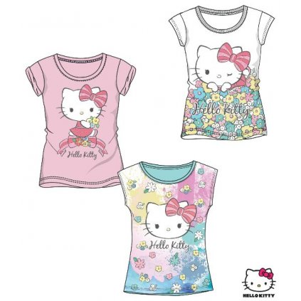 Tričko Hello Kitty krátký rukáv > varianta 01 bílá > 104