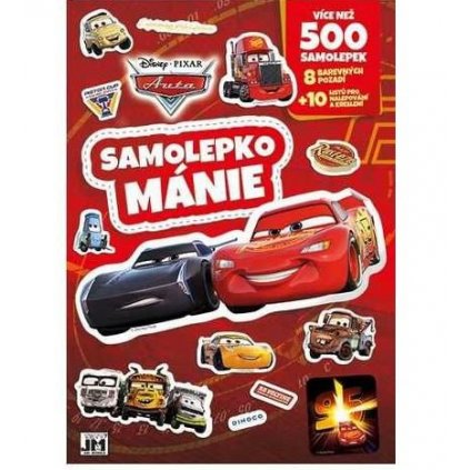 Samolepkománie Samolepková knížka Cars Auta 500 samolepek kreativní blok > varianta 016-02