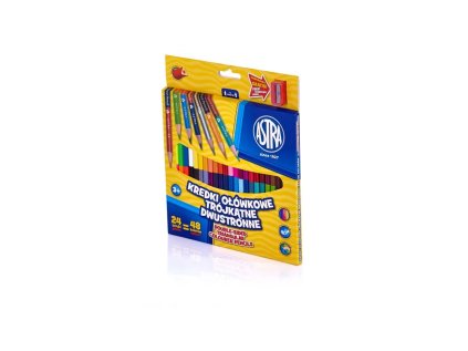 ergonomicke obojstranne farbicky astra 24ks 48farieb struhadlo 312116004
