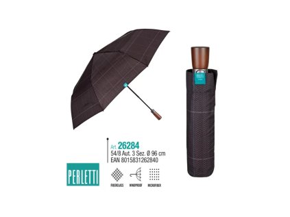 perletti time pansky automaticky dazdnik scottish hnedy tmavy 26284