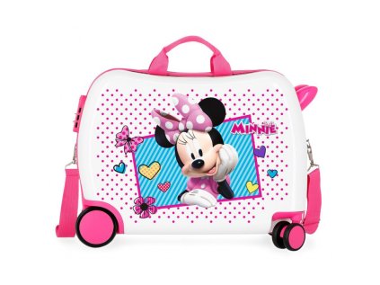 detsky cestovny kufor na kolieskach odrazadlo minnie mouse pink 34l 2399862