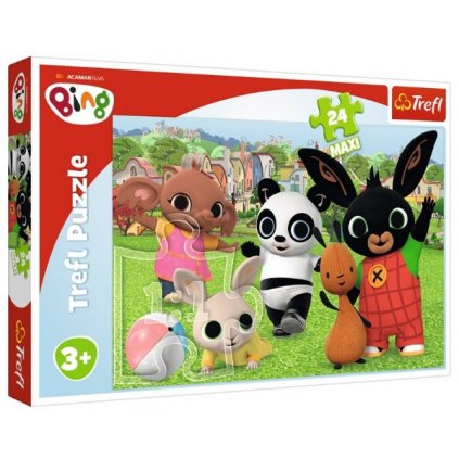 MAXI PUZZLE Veselý Zajíček Bing ZÁBAVA V PARKU 24 dílků > varianta 14306