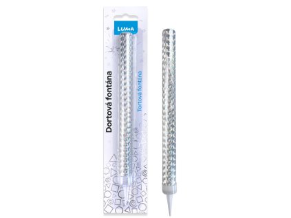 Fontána 18cm stříbrná LUMA