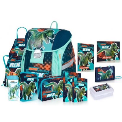 Karton P+P Školní  sada 12 dílný set PREMIUM T-rex Dinosaurus batoh, penál, sáček > varianta R-98321-03