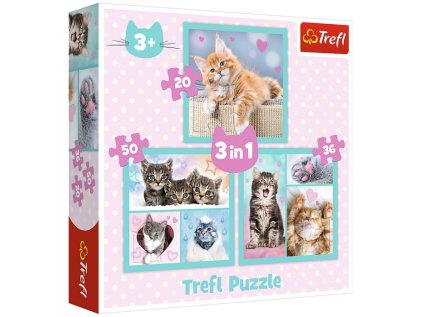 32563 74544 kocky puzzle sladka kotatka 3 v 1 mix 20 36 a 50 dilku