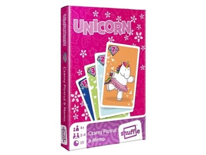 32615 74670 hraci karty unicorn 2 v 1 cerny petr a memo stastny jednorozec