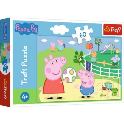 PUZZLE PRASÁTKO PEPPA PIG ZÁBAVA S PŘÁTELI 60 dílků > varianta 17356