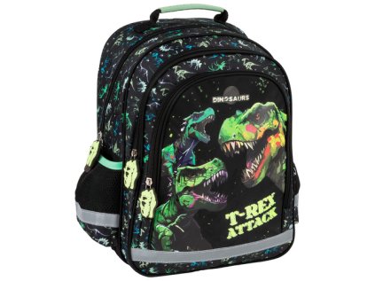 vyr 4708 pol pl PLECAK SZKOLNY DLA CHLOPCA DERFORM DN20 DINOZAURY ATAK T REXA TYRANOZAUR 51817 2