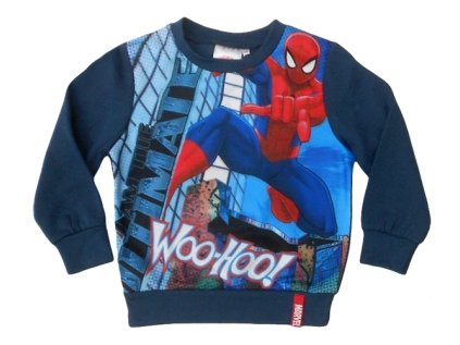 CHLAPECKÁ MIKINA SPIDERMAN modrá (Velikost 98)