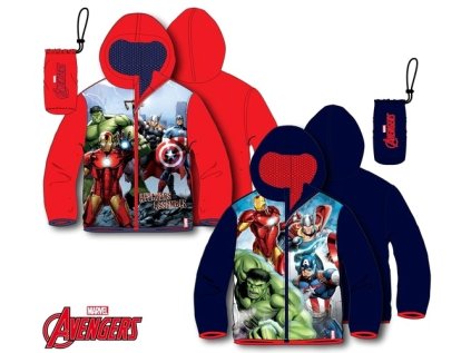 CHLAPECKÁ ŠUSŤÁKOVÁ BUNDA VĚTROVKA AVENGERS tmavě modrá (Velikost 98)