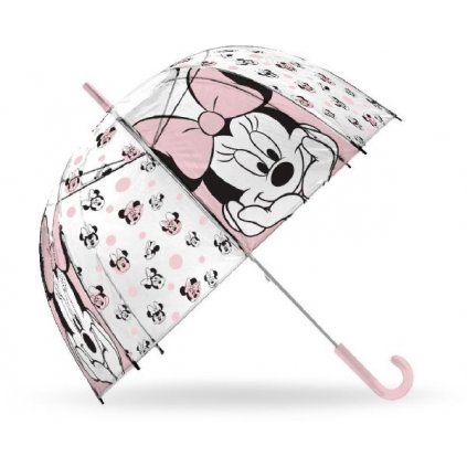 EUROSWAN Vystřelovací průhledný deštník Minnie růžová > varianta 415
