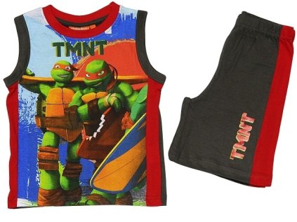 LETNÍ KOMPLET - TRIČKO A ŠORTKY ŽELVY NINJA červený (Velikost 92)