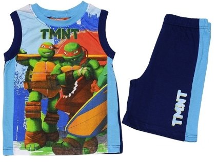 LETNÍ KOMPLET - TRIČKO A ŠORTKY ŽELVY NINJA modrý (Velikost 92)