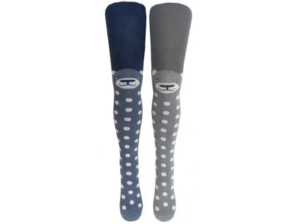 DÍVČÍ PUNČOCHÁČE MEDVÍDEK modré (Velikost 104/110)