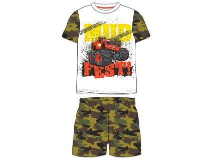 CHLAPECKÉ LETNÍ PYŽAMO BLAZE, PLAMÍNEK A ČTYŘKOLÁCI (Velikost 98)