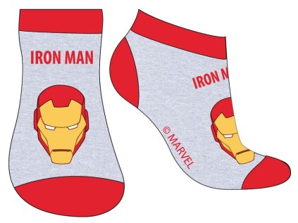 CHLAPECKÉ KOTNÍČKOVÉ PONOŽKY AVENGERS šedé (Velikost 23/26)