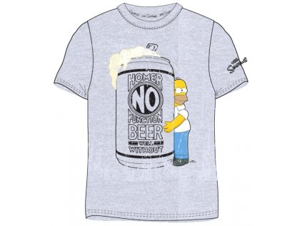 PÁNSKÉ TRIČKO HOMER SIMPSON šedé (Velikost M)