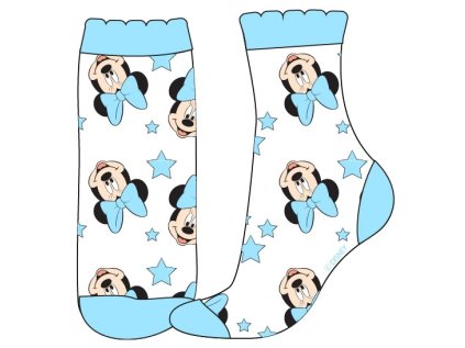 DÍVČÍ PONOŽKY MINNIE MOUSE bílé (Velikost 23/26)