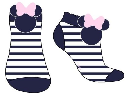 DÍVČÍ KOTNÍČKOVÉ PONOŽKY MINNIE MOUSE modré (Velikost 23/26)