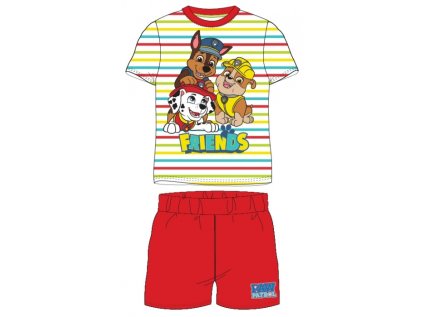CHLAPECKÉ LETNÍ PYŽAMO PAW PATROL červené (Velikost 92)