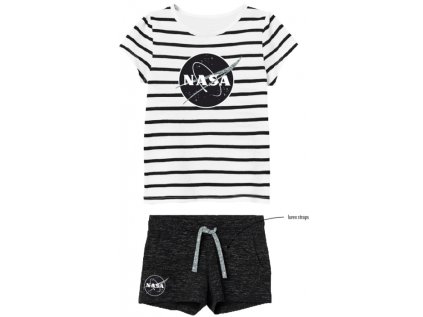 DÍVČÍ LETNÍ KOMPLET - TRIČKO A ŠORTKY NASA (Velikost 116)