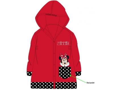 DÍVČÍ PLÁŠTĚNKA DISNEY MINNIE MOUSE (Velikost 122/128)